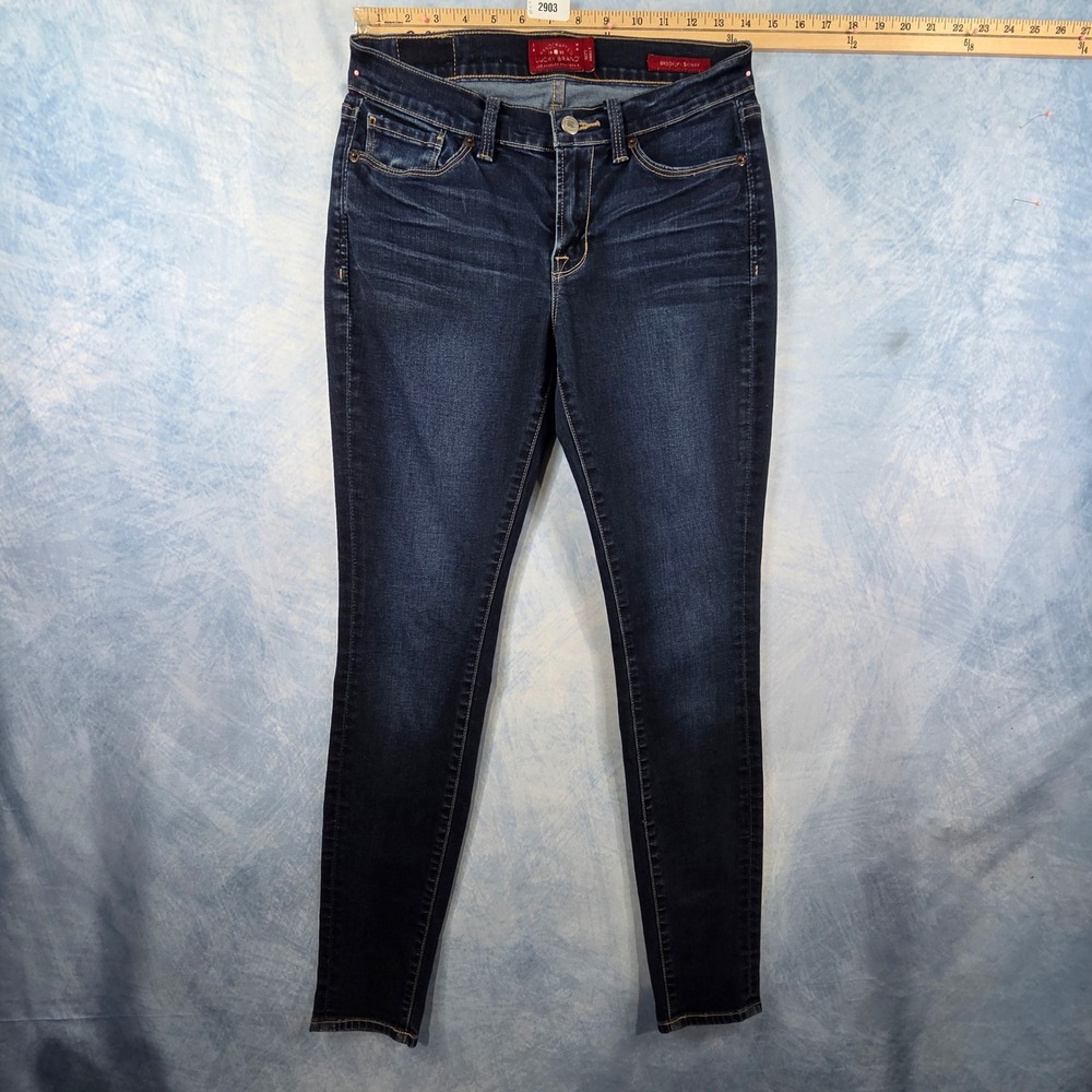 Lucky Brand Brooklyn Skinny Jeans Dark Wash Ankle Denim Womens 4/27